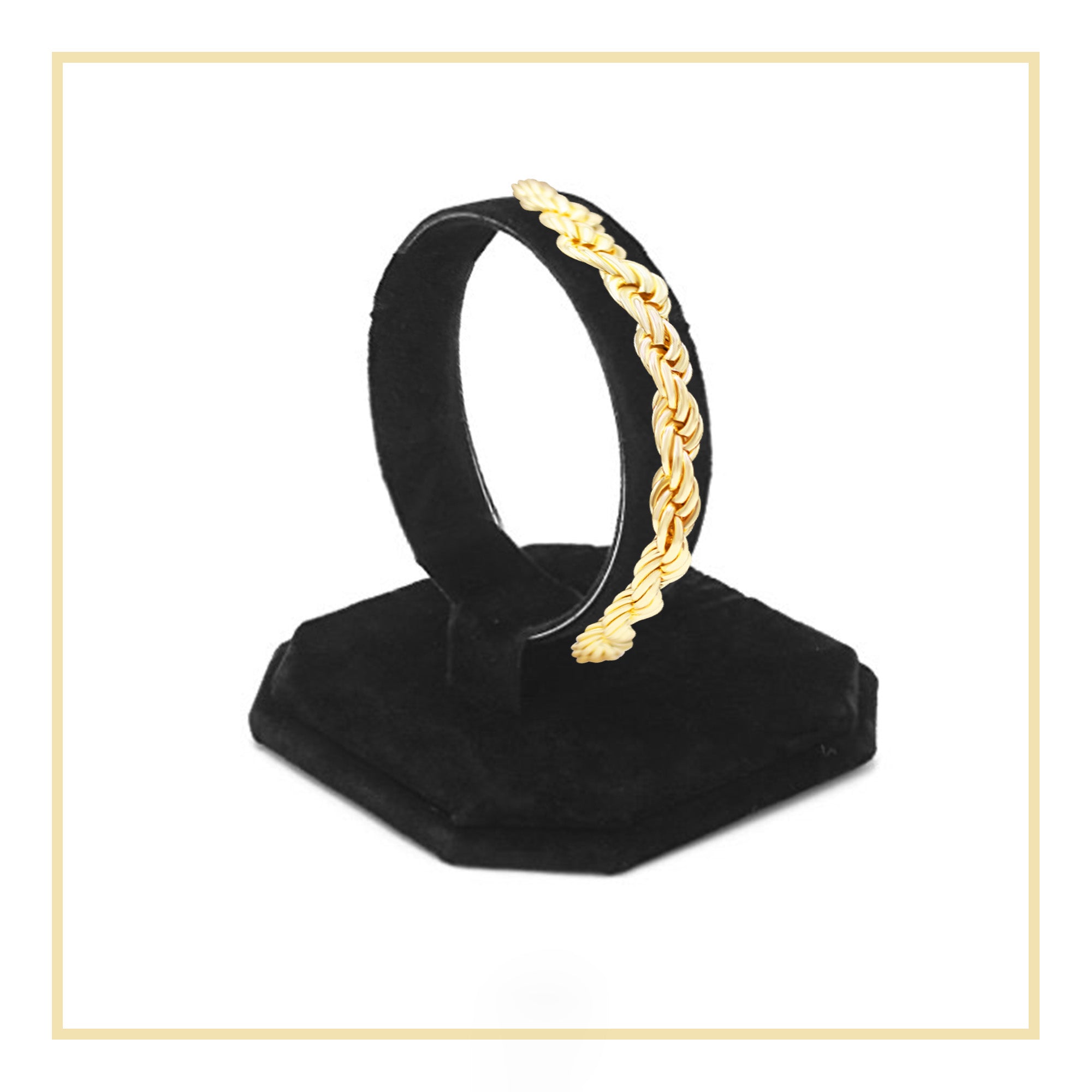 Rope Chain 14K Gold Filled Bracelet 8.5" Set Lobster Claw Clasp Men Jewelry 5 mm 6 mm