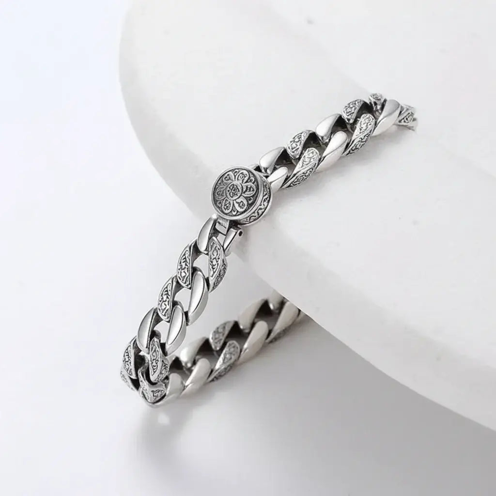 Vintage silver bracelet for men Retro Chain Link Jewelry for Men