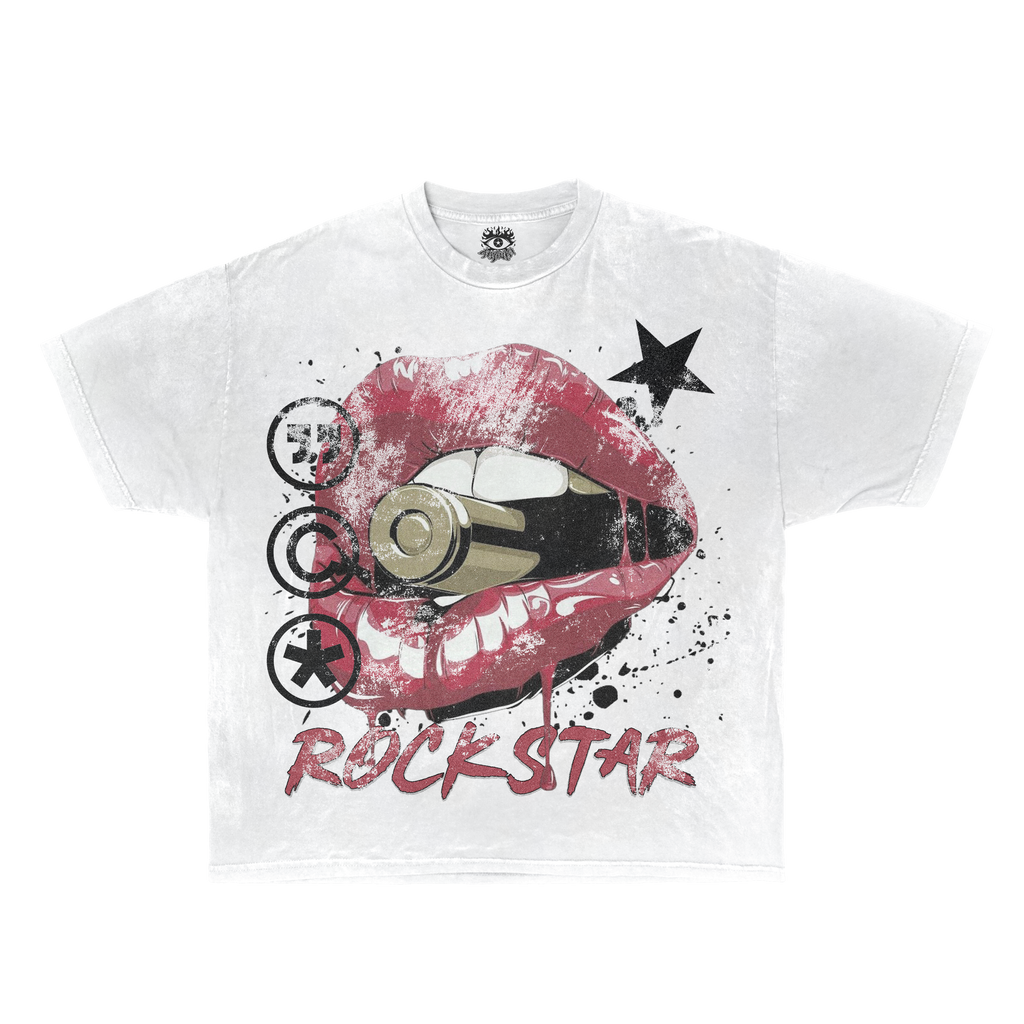 Rockstar White Tee